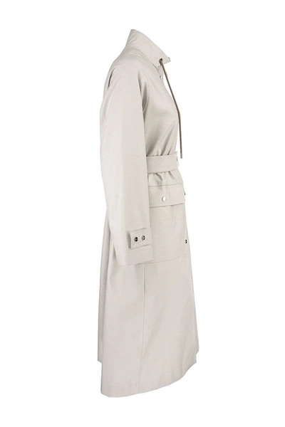 Shop Max Mara Maxmara Marco - Cotton Trench Coat In Ice