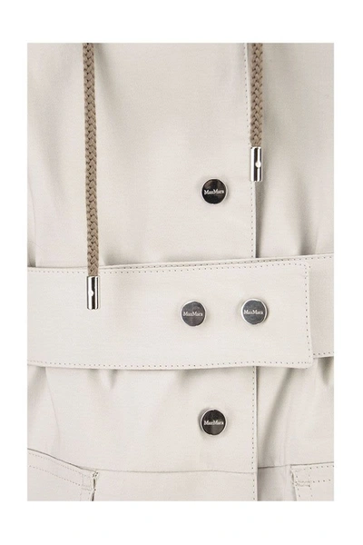 Shop Max Mara Maxmara Marco - Cotton Trench Coat In Ice