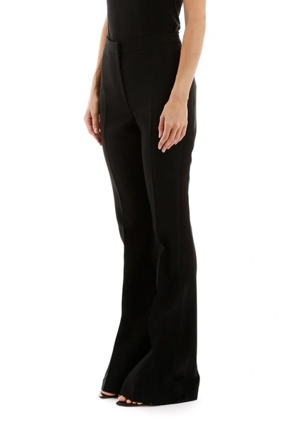 Shop Alexander Mcqueen Trousers With Satin Bands In Black
