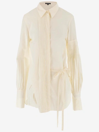 Shop Ann Demeulemeester Shirts In Beige