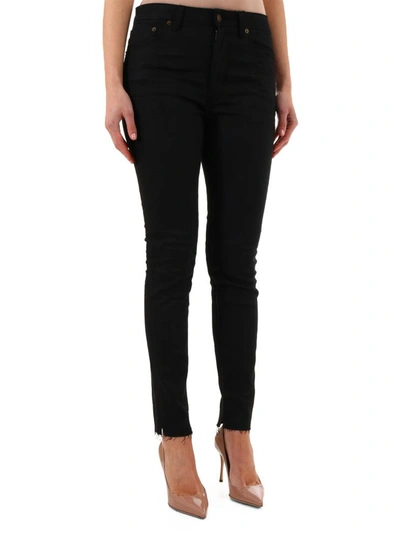 Shop Saint Laurent Skinny Jeans Black