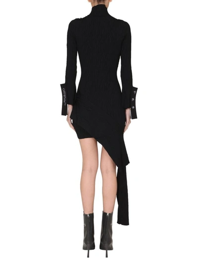 Shop Off-white Asymmetric Dress In Black