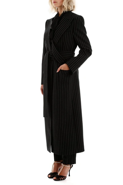 Shop Dolce & Gabbana Pinstripe Wool Coat In Rigato