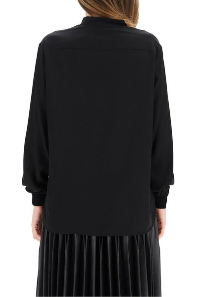 Shop Givenchy Lavalliere Blouse In Black