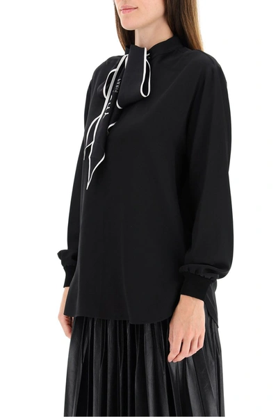 Shop Givenchy Lavalliere Blouse In Black