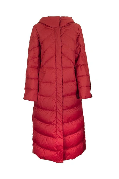 Shop Etro Campeiro Long Down Jacket In Red