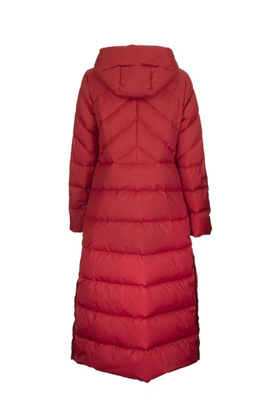 Shop Etro Campeiro Long Down Jacket In Red