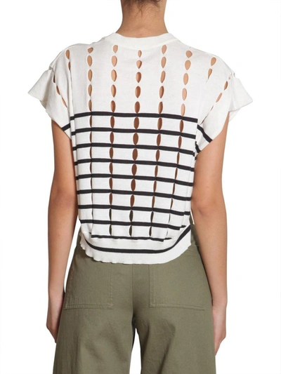 Shop Alexander Wang Cotton Pullover With Slits In Beige