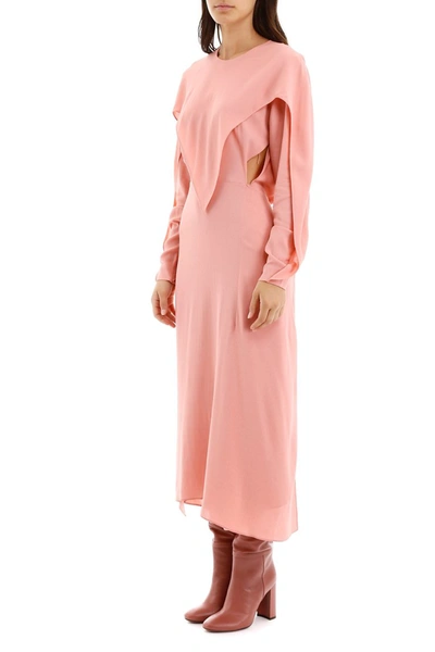 Shop Stella Mccartney Crepe Dress In Martini Pink