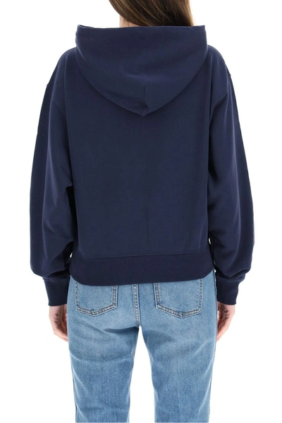 Shop Kenzo Tiger Patch Hoodie In Bleu Marine