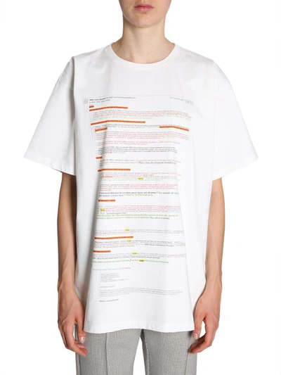 Shop Mm6 Maison Margiela Oversize Fit T-shirt In White