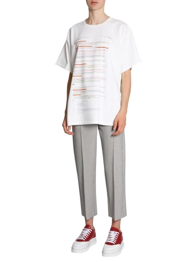 Shop Mm6 Maison Margiela Oversize Fit T-shirt In White