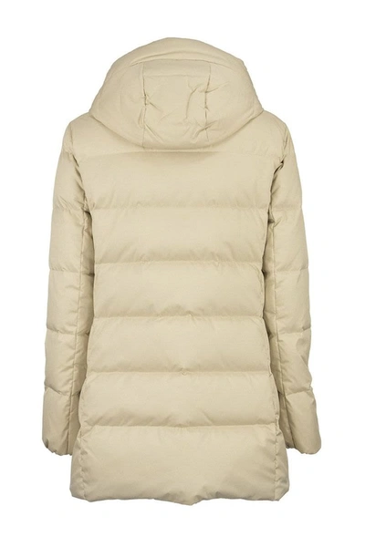 Shop Fay Toggle Down Jacket In Cream