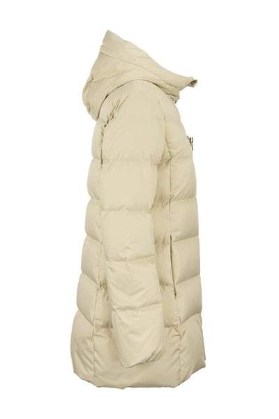 Shop Fay Toggle Down Jacket In Cream