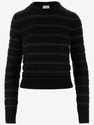 Shop Saint Laurent Sweaters In Nero