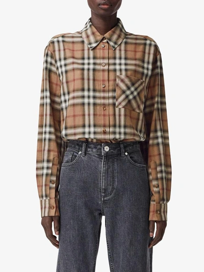 Shop Burberry Shirts Brown