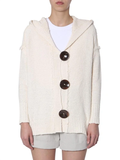 Shop Stella Mccartney Cardigan With Hood In White