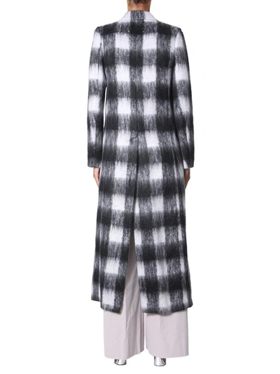 Shop Maison Margiela Check Coat In Multicolour