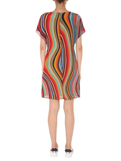 Shop Ps By Paul Smith Dress With Striped Pattern In Multicolour