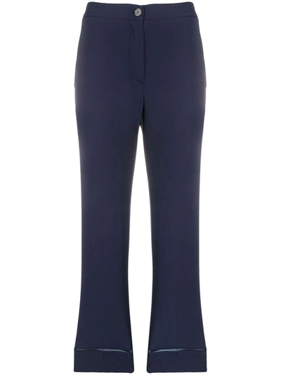 Shop Semicouture Trousers Blue
