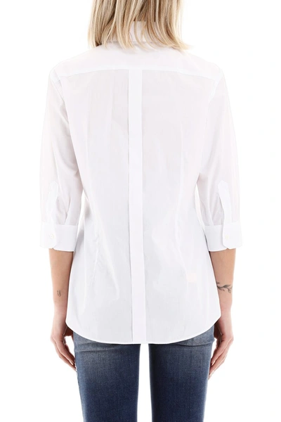 Shop Dolce & Gabbana Basic Shirt In Bianco Ottico