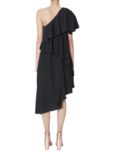 Shop Lanvin Asymmetrical Dress In Black
