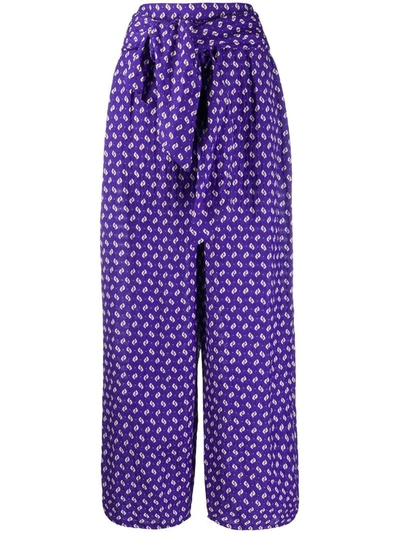 Shop Kenzo Trousers In Viola