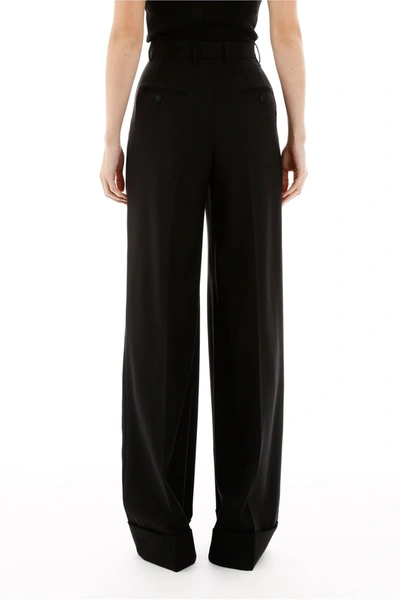 Shop Dolce & Gabbana High-waisted Trousers In Nero