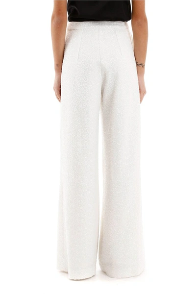 Shop In The Mood For Love Sequined Palazzo Pants In White