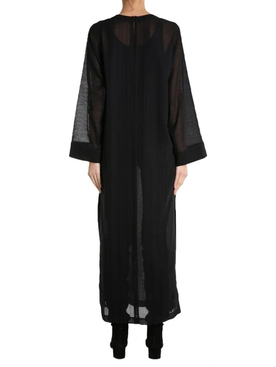 Shop Saint Laurent Long Caftan In Black