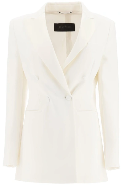 Shop Max Mara Lolly Tuxedo Blazer In Bianco