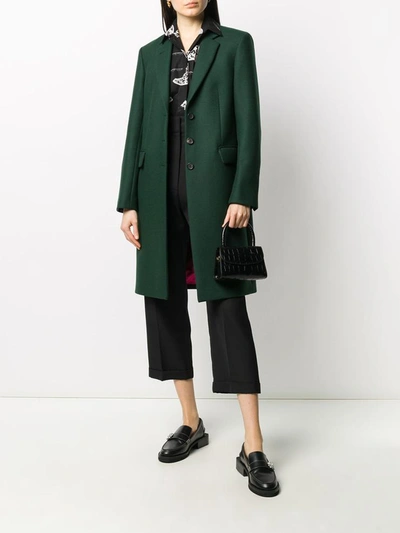 Shop Paul Smith Coats In Verde Scuro