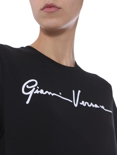 Shop Versace Round Neck T-shirt In Black