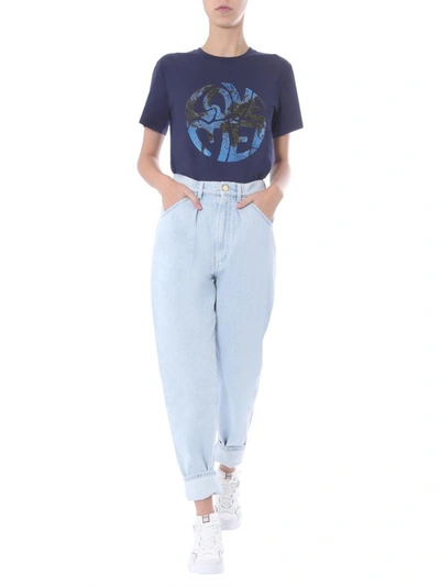 Shop Alberta Ferretti Round Neck T-shirt In Blue