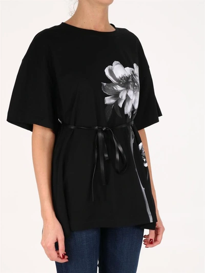 Shop Valentino T-shirt With Belt In Black