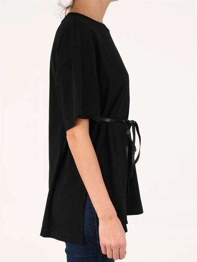 Shop Valentino T-shirt With Belt In Black