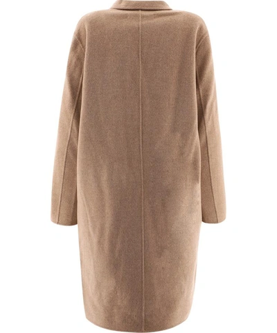 Shop Acne Studios Single-breasted Coat In Beige