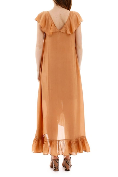 Shop Mes Demoiselles Cumbre Ruffled Dress In Nude