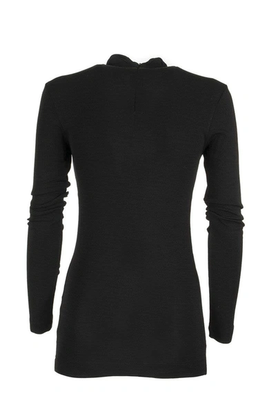 Shop Brunello Cucinelli Wool Turtleneck Sweater Black