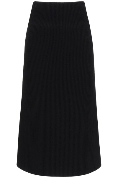 Shop Balenciaga Technical Knit Midi Skirt In Black