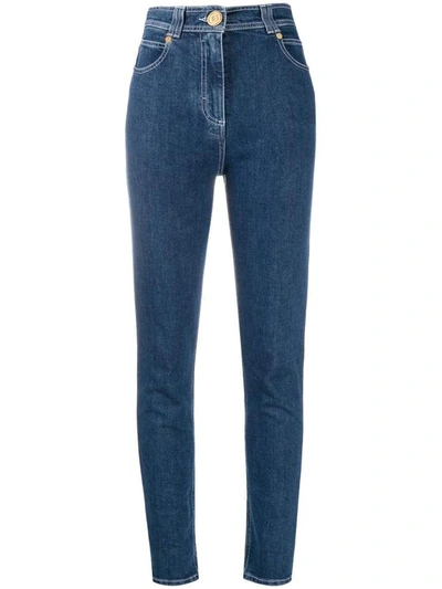 Shop Balmain Jeans Blue