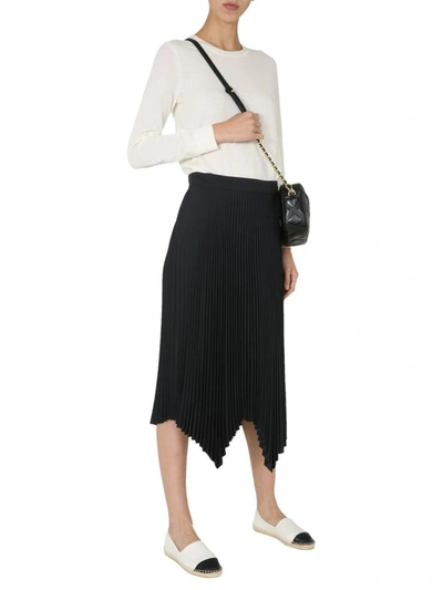 Shop Tory Burch Pleated Skirt In Black