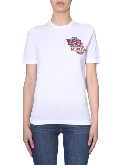 Shop Dsquared2 Round Neck T-shirt In White