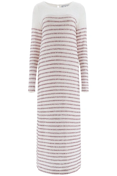 Shop In The Mood For Love Beth Sequined Dress In White Burgundy