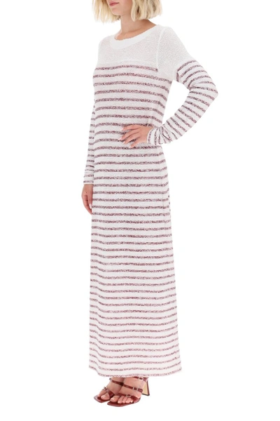 Shop In The Mood For Love Beth Sequined Dress In White Burgundy