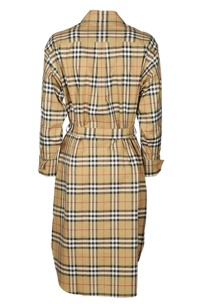 Shop Burberry Dresses In Beige