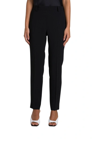 Shop Alberto Biani Crepe Trousers In Black