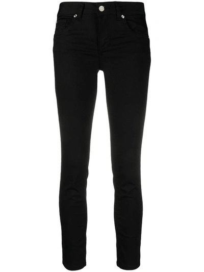 Shop Liu •jo Black Cotton Skinny Jeans