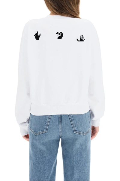 Shop Off-white Boyfriends Print Sweatshirt In White Black