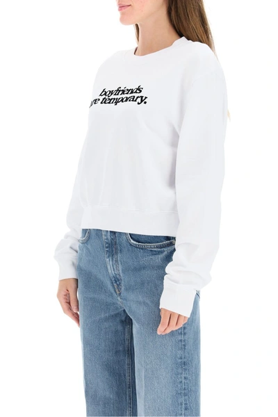 Shop Off-white Boyfriends Print Sweatshirt In White Black